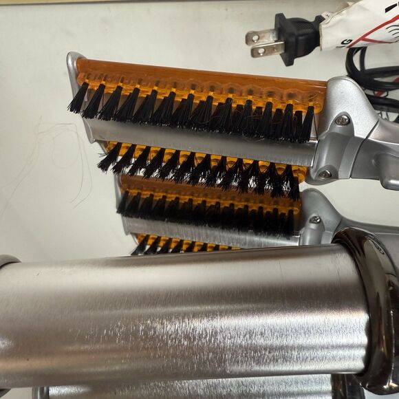 INSTYLER Rotating Spinning Hot Brush Straightener Curling Iron 1.25" Silver TEST - Picture 7 of 10